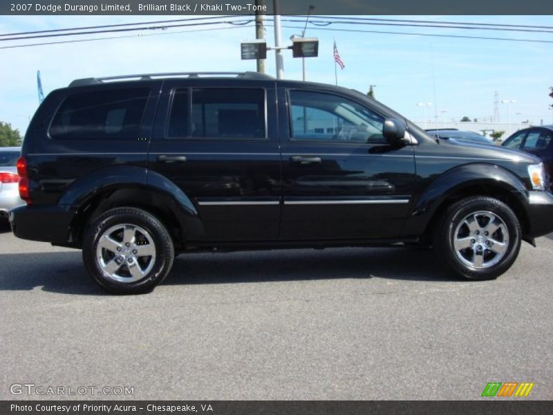 Brilliant Black / Khaki Two-Tone 2007 Dodge Durango Limited