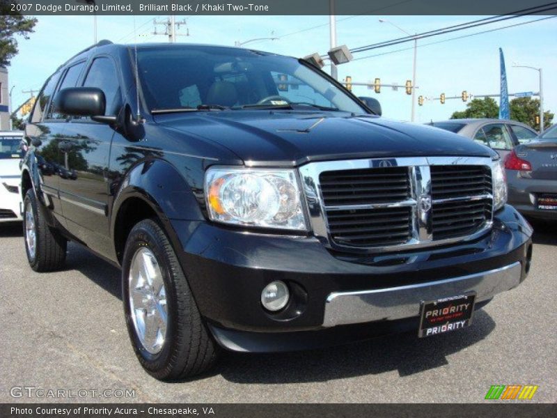 Brilliant Black / Khaki Two-Tone 2007 Dodge Durango Limited