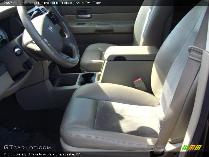 Brilliant Black / Khaki Two-Tone 2007 Dodge Durango Limited
