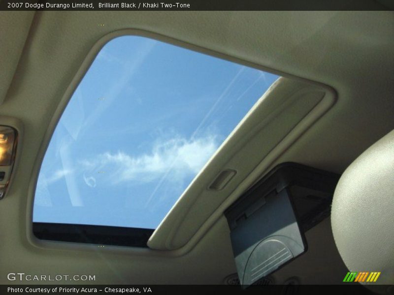 Brilliant Black / Khaki Two-Tone 2007 Dodge Durango Limited