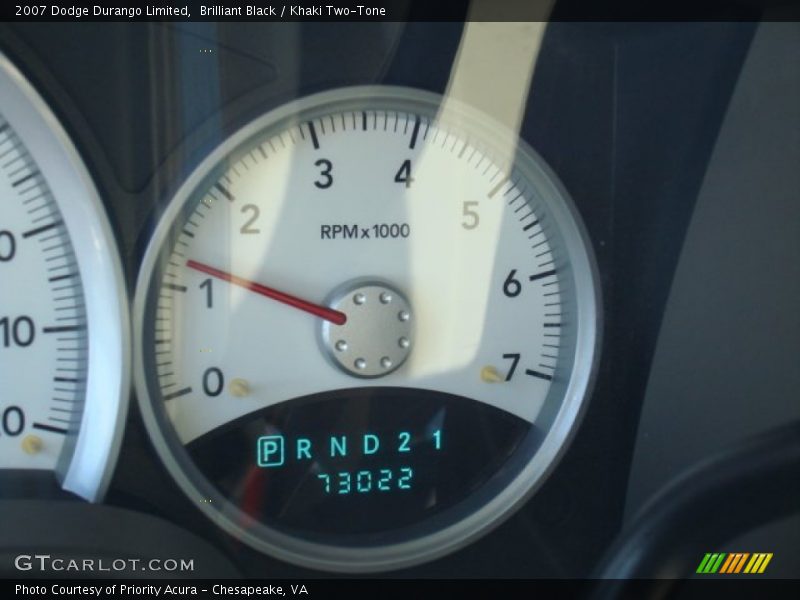 Brilliant Black / Khaki Two-Tone 2007 Dodge Durango Limited