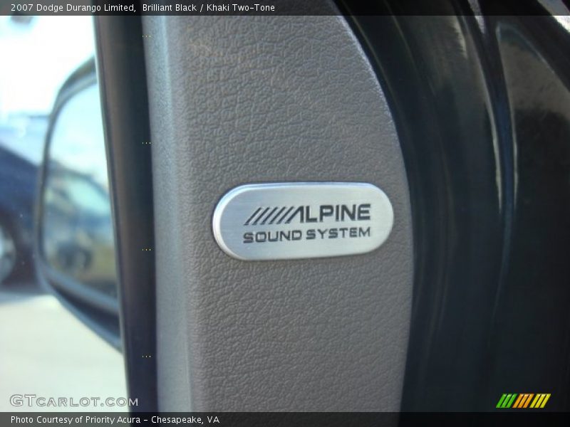 Brilliant Black / Khaki Two-Tone 2007 Dodge Durango Limited