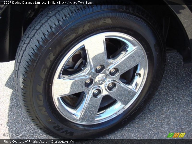 Brilliant Black / Khaki Two-Tone 2007 Dodge Durango Limited