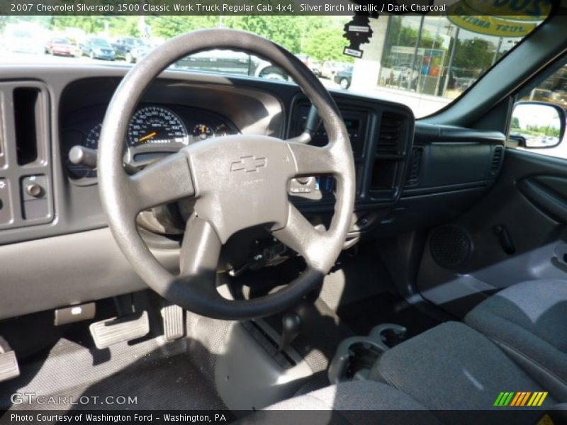 Silver Birch Metallic / Dark Charcoal 2007 Chevrolet Silverado 1500 Classic Work Truck Regular Cab 4x4