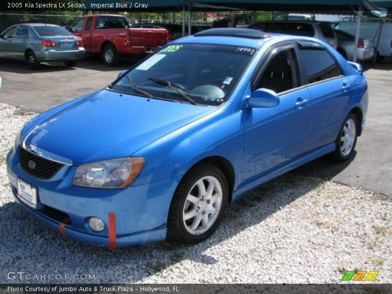 Imperial Blue / Gray 2005 Kia Spectra LX Sedan