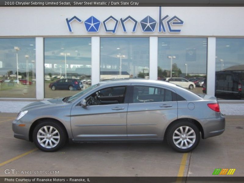 Silver Steel Metallic / Dark Slate Gray 2010 Chrysler Sebring Limited Sedan