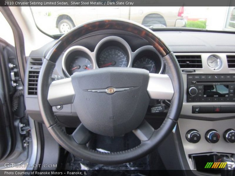 Silver Steel Metallic / Dark Slate Gray 2010 Chrysler Sebring Limited Sedan