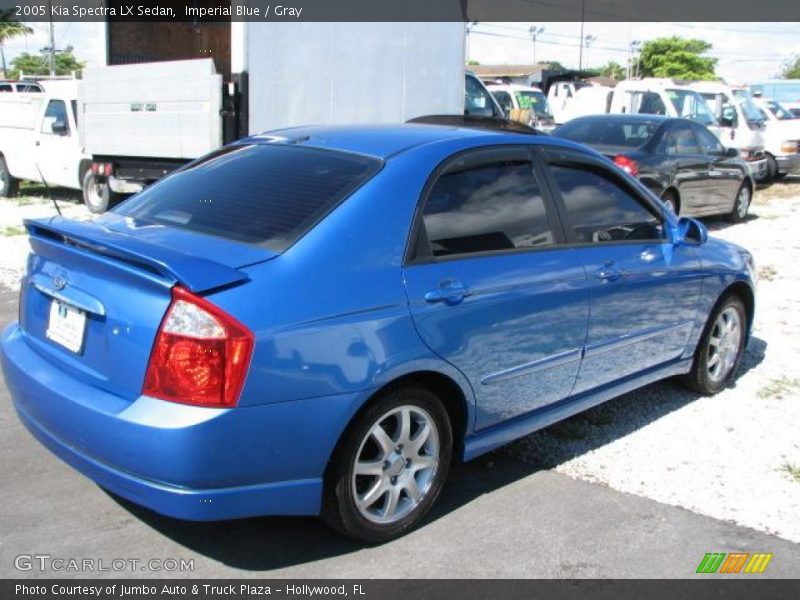Imperial Blue / Gray 2005 Kia Spectra LX Sedan
