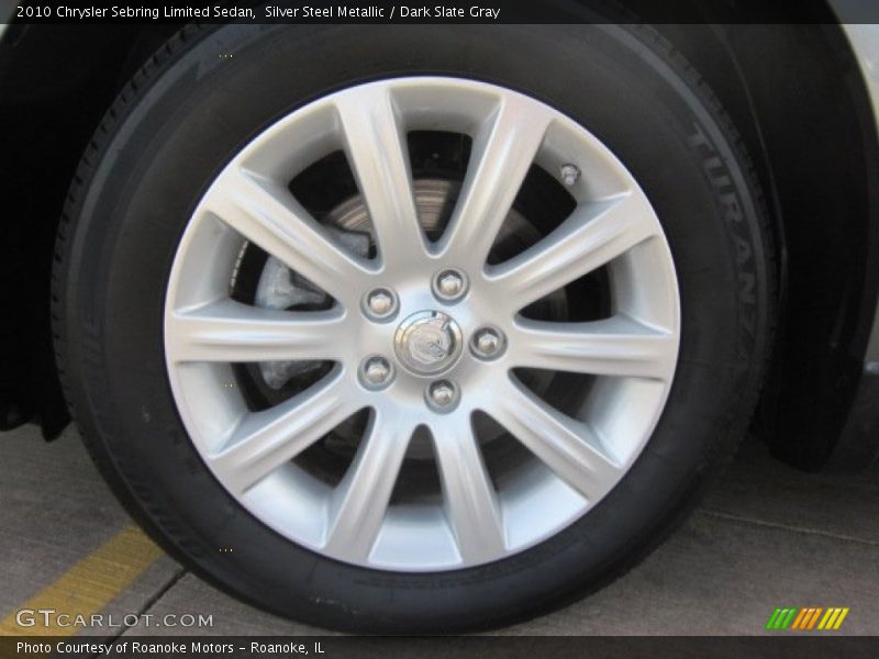 Silver Steel Metallic / Dark Slate Gray 2010 Chrysler Sebring Limited Sedan