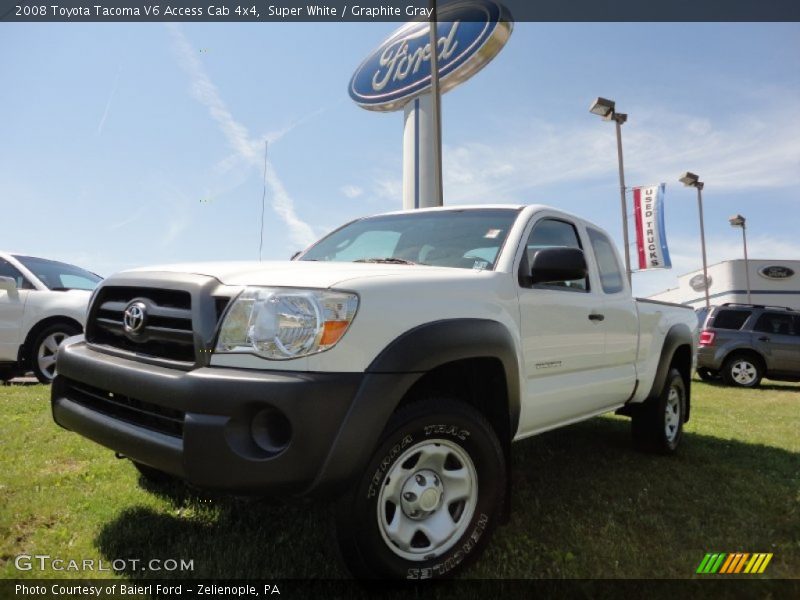 Super White / Graphite Gray 2008 Toyota Tacoma V6 Access Cab 4x4