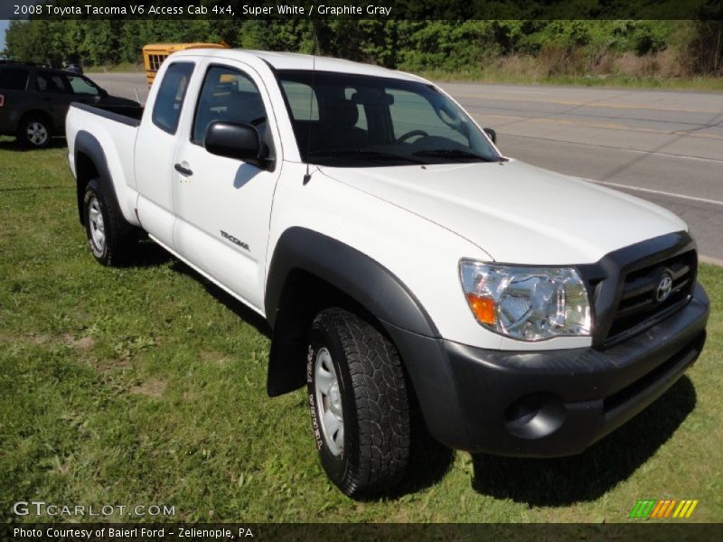 Super White / Graphite Gray 2008 Toyota Tacoma V6 Access Cab 4x4