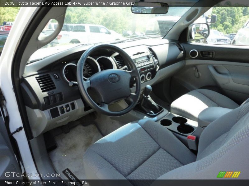 Super White / Graphite Gray 2008 Toyota Tacoma V6 Access Cab 4x4