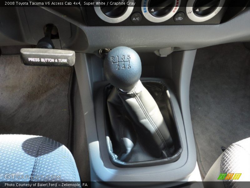 Super White / Graphite Gray 2008 Toyota Tacoma V6 Access Cab 4x4