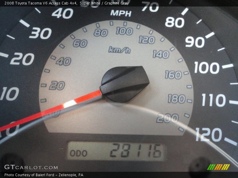 Super White / Graphite Gray 2008 Toyota Tacoma V6 Access Cab 4x4