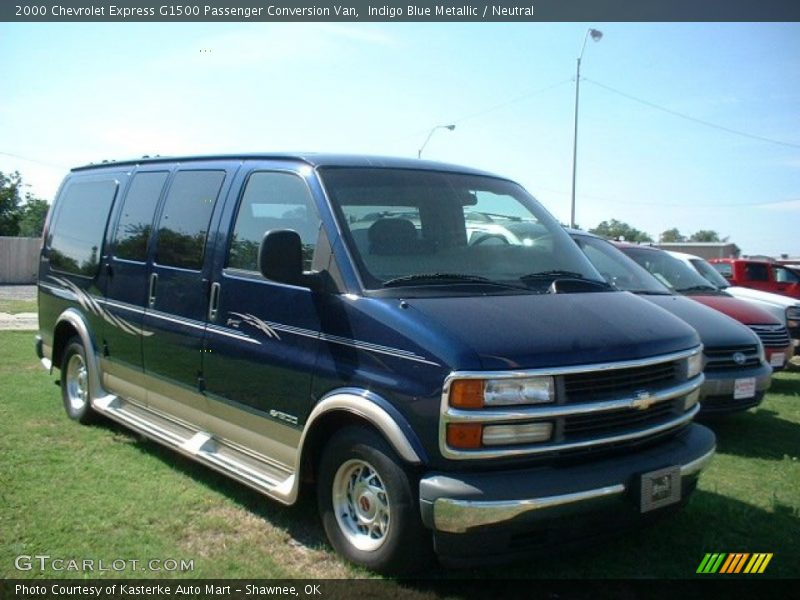 Indigo Blue Metallic / Neutral 2000 Chevrolet Express G1500 Passenger Conversion Van