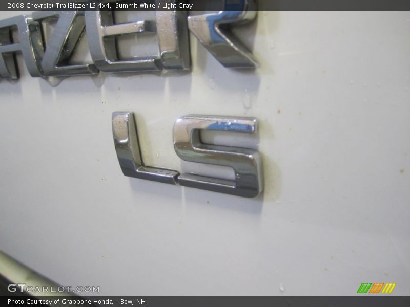 Summit White / Light Gray 2008 Chevrolet TrailBlazer LS 4x4