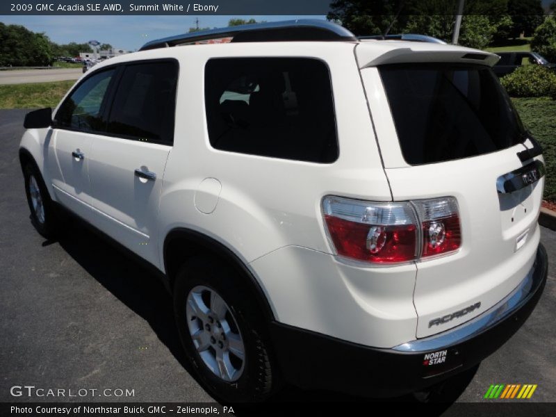 Summit White / Ebony 2009 GMC Acadia SLE AWD