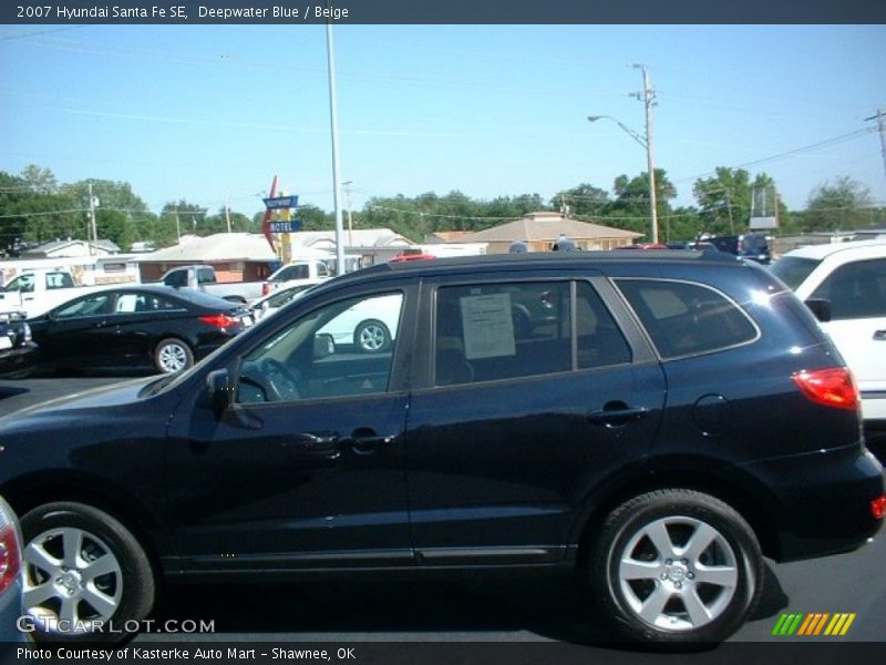 Deepwater Blue / Beige 2007 Hyundai Santa Fe SE