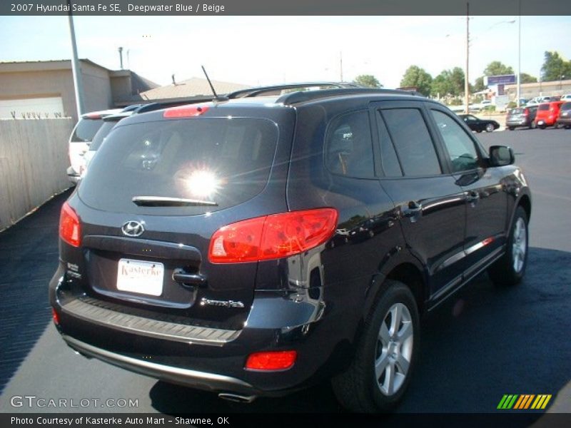 Deepwater Blue / Beige 2007 Hyundai Santa Fe SE