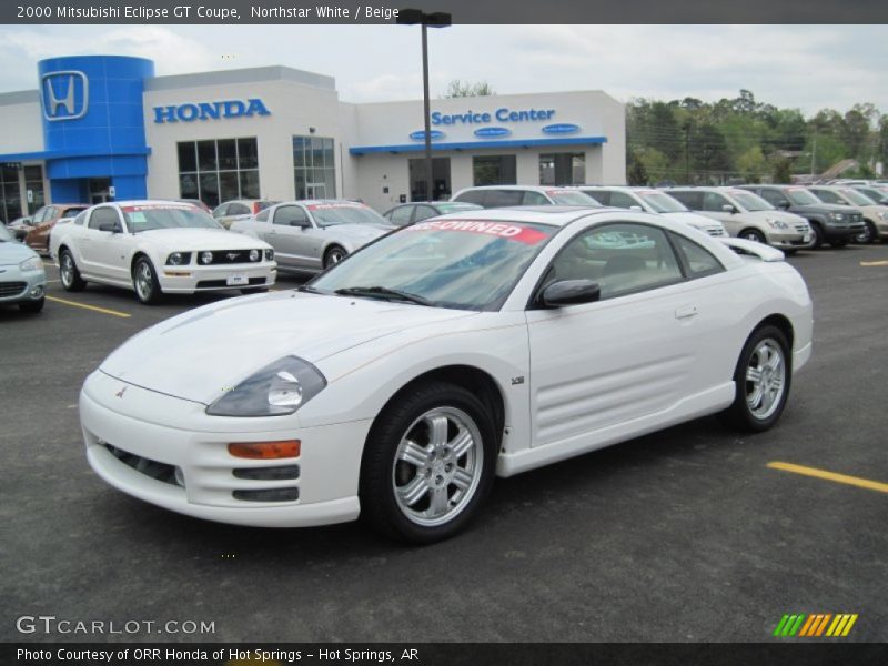 Northstar White / Beige 2000 Mitsubishi Eclipse GT Coupe