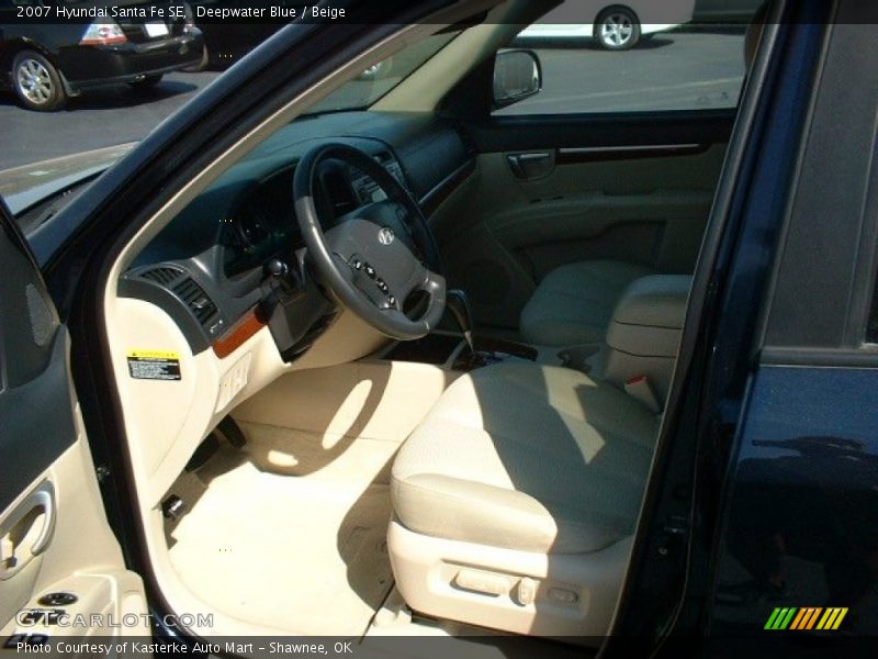 Deepwater Blue / Beige 2007 Hyundai Santa Fe SE