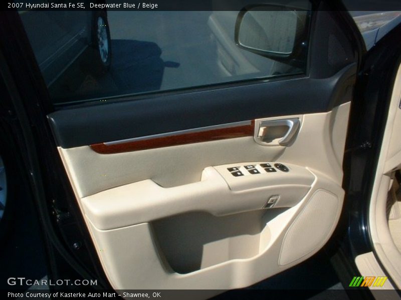 Deepwater Blue / Beige 2007 Hyundai Santa Fe SE