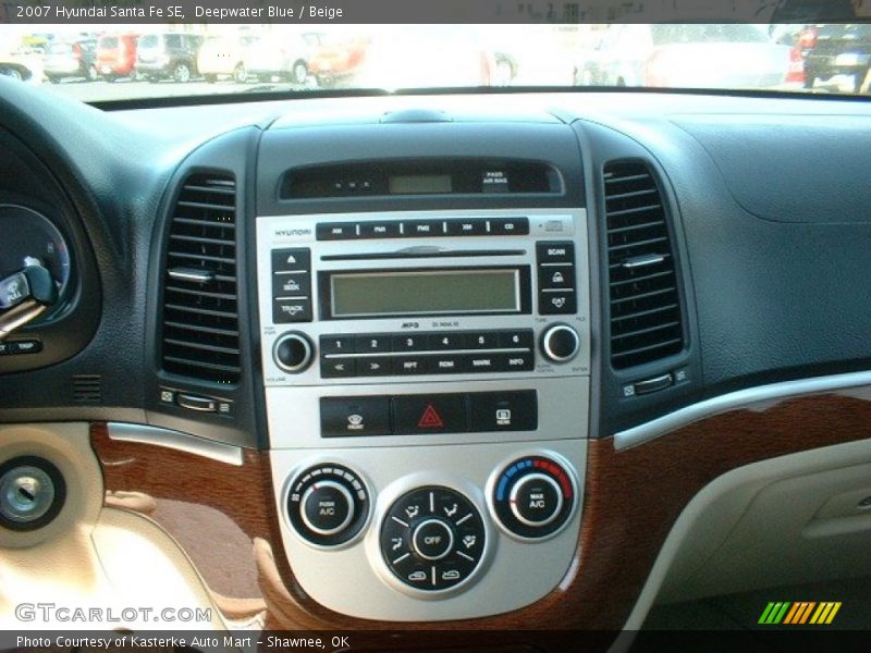 Deepwater Blue / Beige 2007 Hyundai Santa Fe SE