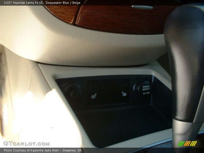 Deepwater Blue / Beige 2007 Hyundai Santa Fe SE