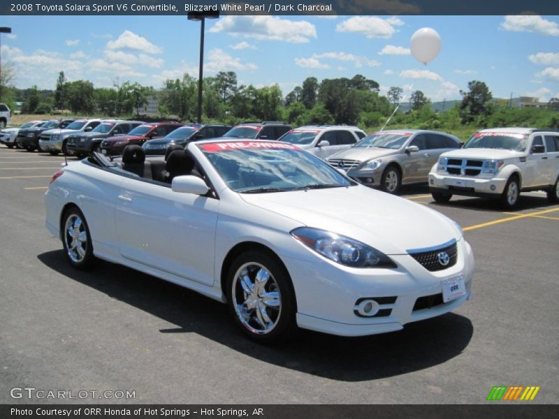 Blizzard White Pearl / Dark Charcoal 2008 Toyota Solara Sport V6 Convertible