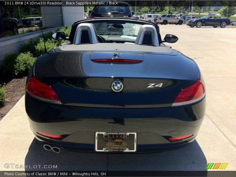 Black Sapphire Metallic / Black 2011 BMW Z4 sDrive30i Roadster