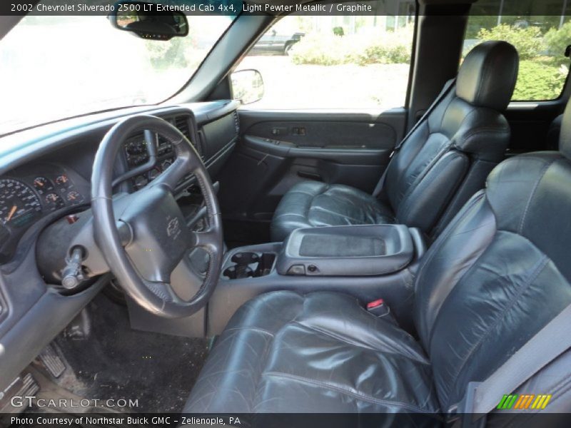 Light Pewter Metallic / Graphite 2002 Chevrolet Silverado 2500 LT Extended Cab 4x4