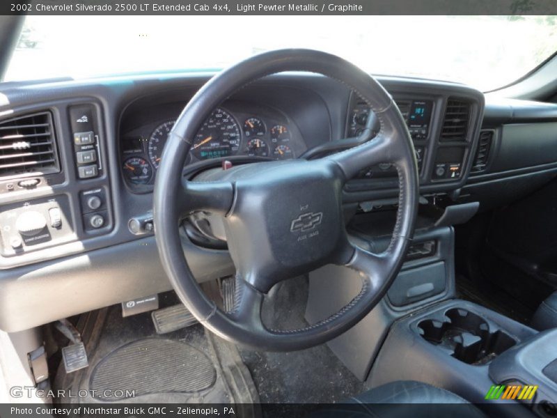 Light Pewter Metallic / Graphite 2002 Chevrolet Silverado 2500 LT Extended Cab 4x4
