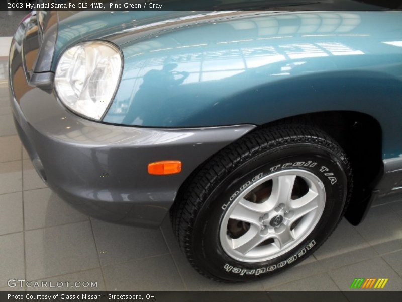 Pine Green / Gray 2003 Hyundai Santa Fe GLS 4WD