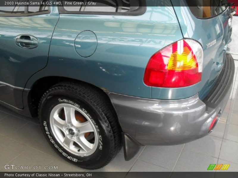 Pine Green / Gray 2003 Hyundai Santa Fe GLS 4WD