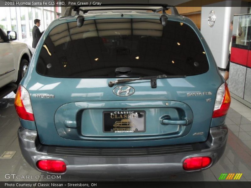 Pine Green / Gray 2003 Hyundai Santa Fe GLS 4WD