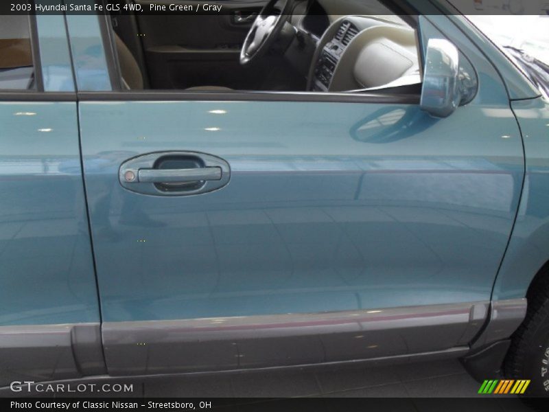 Pine Green / Gray 2003 Hyundai Santa Fe GLS 4WD