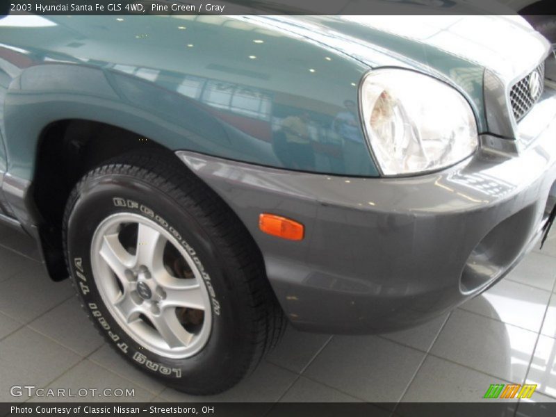 Pine Green / Gray 2003 Hyundai Santa Fe GLS 4WD
