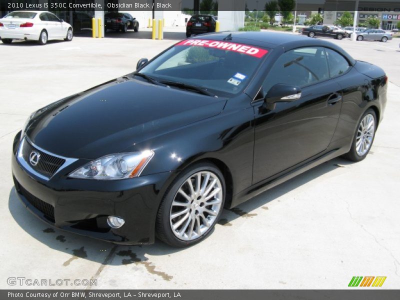 Obsidian Black / Black 2010 Lexus IS 350C Convertible