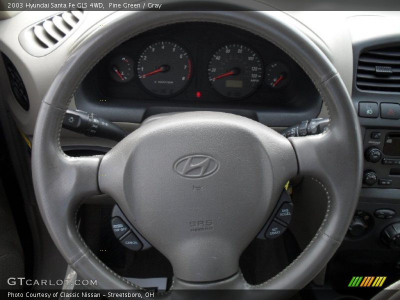 Pine Green / Gray 2003 Hyundai Santa Fe GLS 4WD