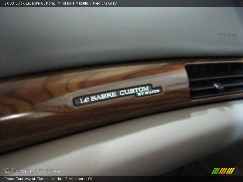 Ming Blue Metallic / Medium Gray 2003 Buick LeSabre Custom