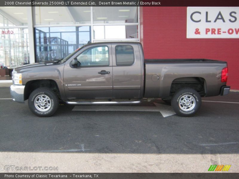 Desert Brown Metallic / Ebony Black 2008 Chevrolet Silverado 2500HD LT Extended Cab