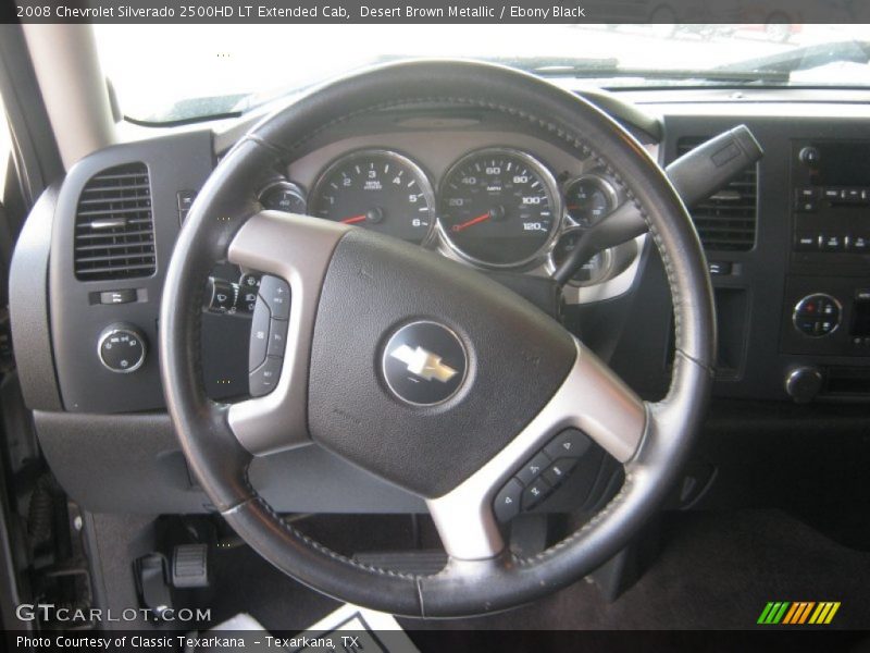 Desert Brown Metallic / Ebony Black 2008 Chevrolet Silverado 2500HD LT Extended Cab