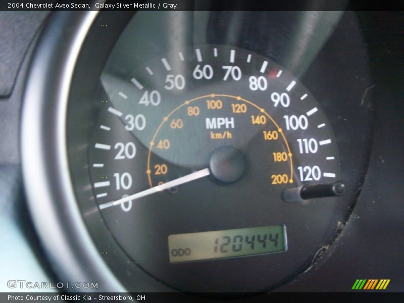 Galaxy Silver Metallic / Gray 2004 Chevrolet Aveo Sedan