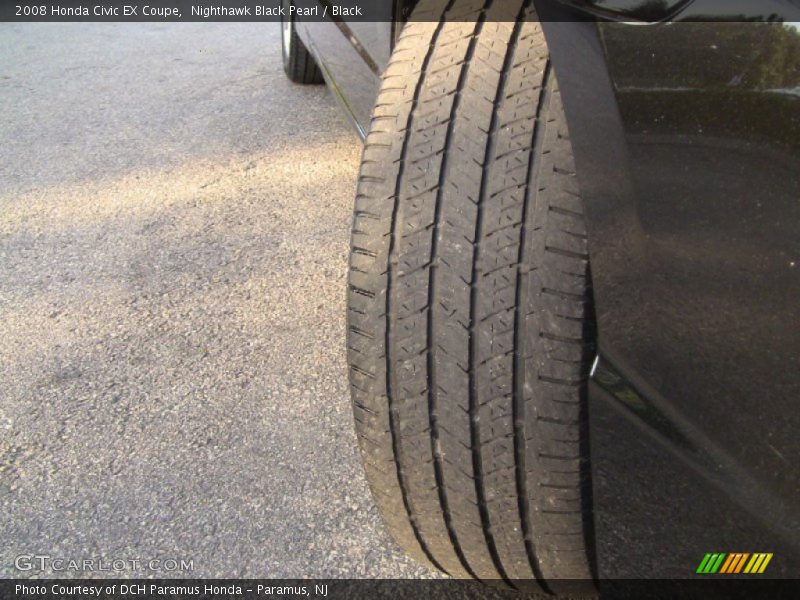 Nighthawk Black Pearl / Black 2008 Honda Civic EX Coupe