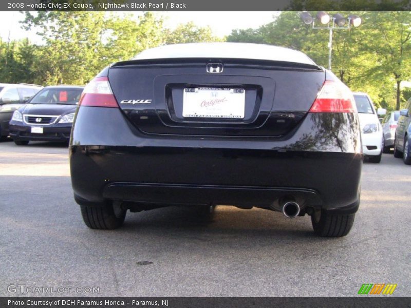 Nighthawk Black Pearl / Black 2008 Honda Civic EX Coupe