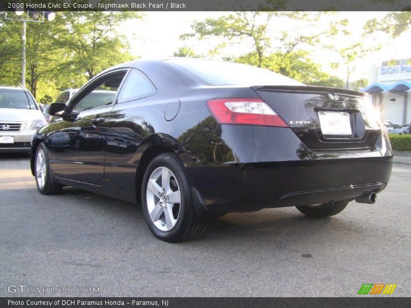 Nighthawk Black Pearl / Black 2008 Honda Civic EX Coupe