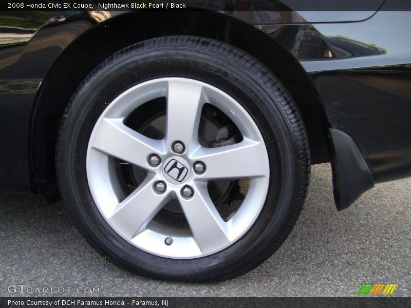 Nighthawk Black Pearl / Black 2008 Honda Civic EX Coupe