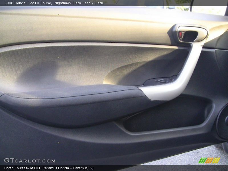 Nighthawk Black Pearl / Black 2008 Honda Civic EX Coupe