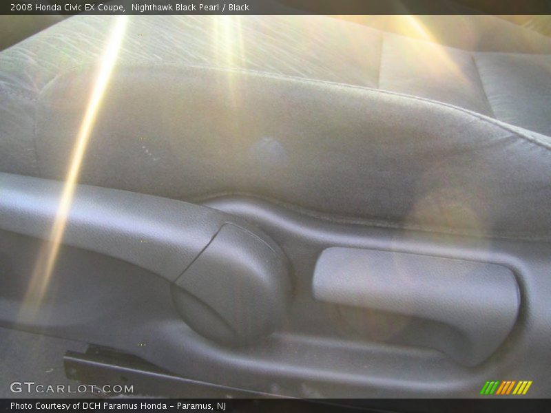Nighthawk Black Pearl / Black 2008 Honda Civic EX Coupe