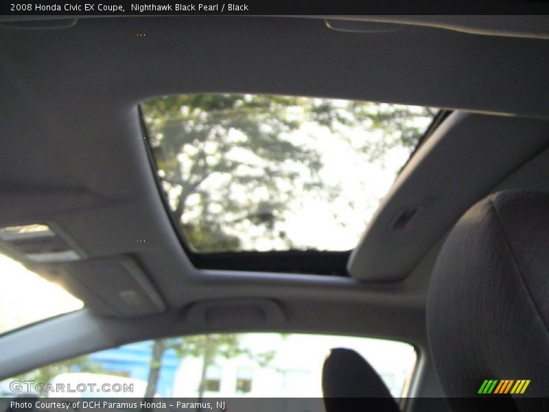 Nighthawk Black Pearl / Black 2008 Honda Civic EX Coupe